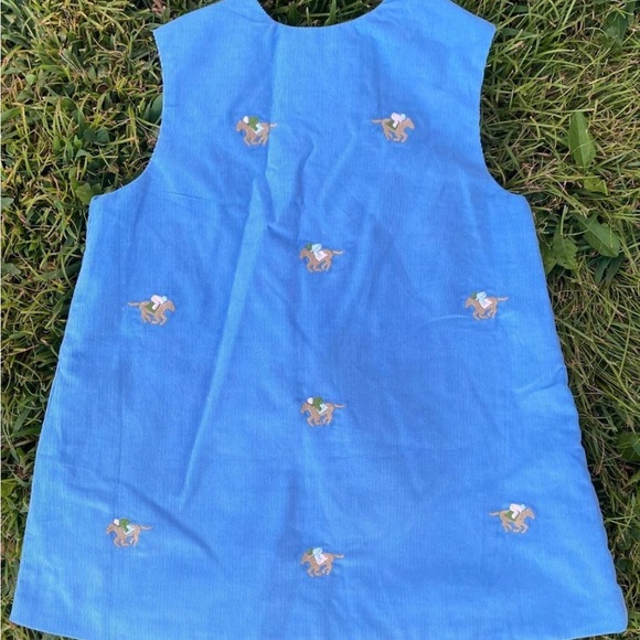 Beaufort Bonnet Jumper Dress Horse Embroidery 18-24 Months TBBC Girls Vintage - Picture 6 of 9